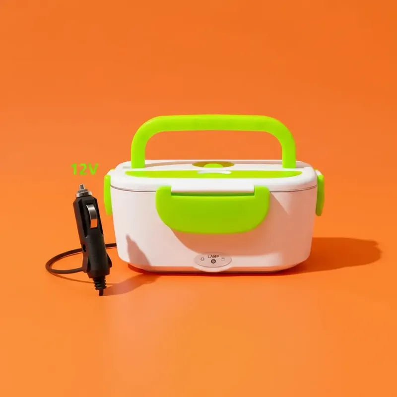 Calentador De Comida 12v Lonchera Para Auto Termo Electrico Blanco