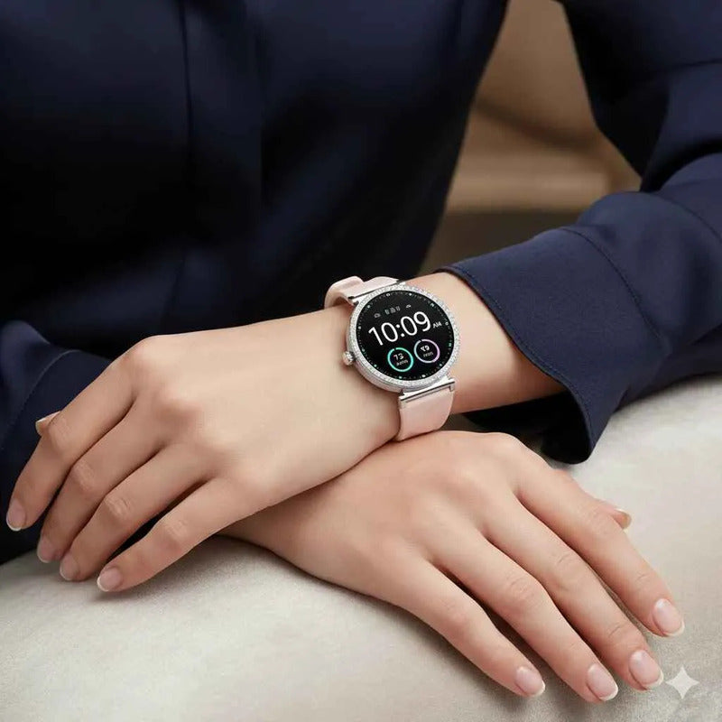 Smartwatch Reloj Inteligente Bluetooth Llamadas 2.1 Deportiv Blanco Milanés Rosa Claro