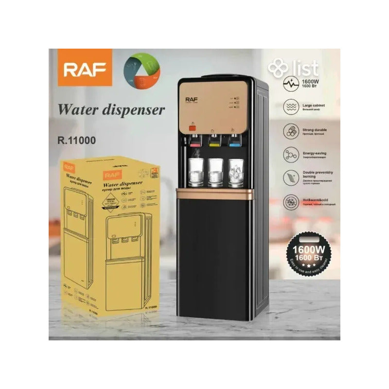 Dispensador De Agua Eléctrico Grande 3 En 1 Con Mini  Nevera Beige