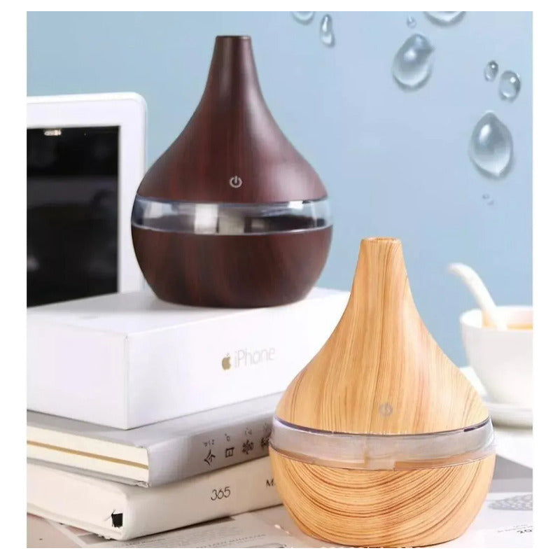 Humidificador Flama Llama Difusor De Aroma Efecto + Esencia  Blanco O Negro