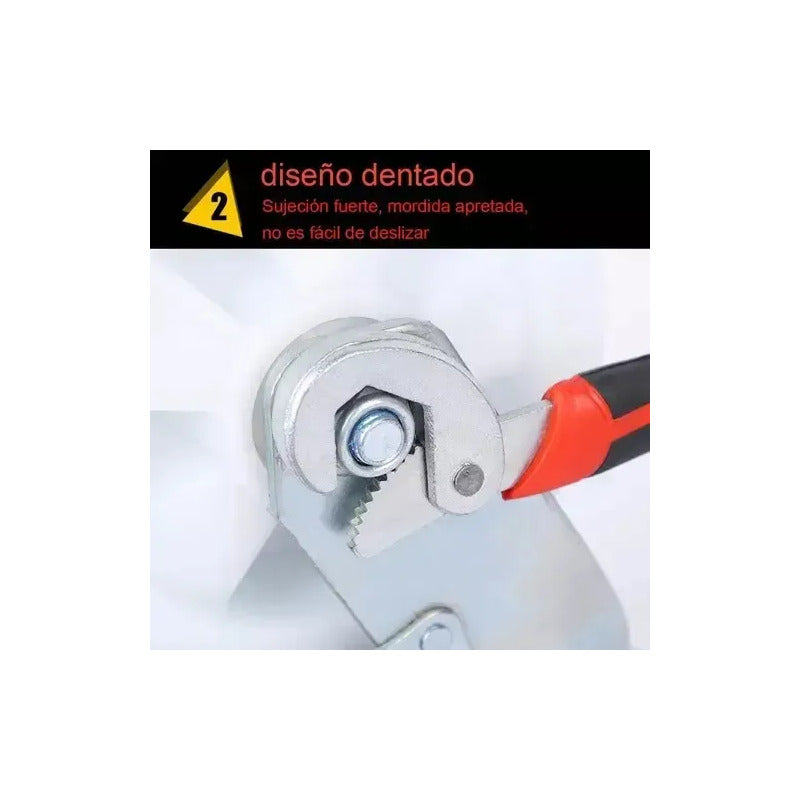 Pack X2 Llaves Corona Tuerca Ajustable Universales 8-32mm Rojo
