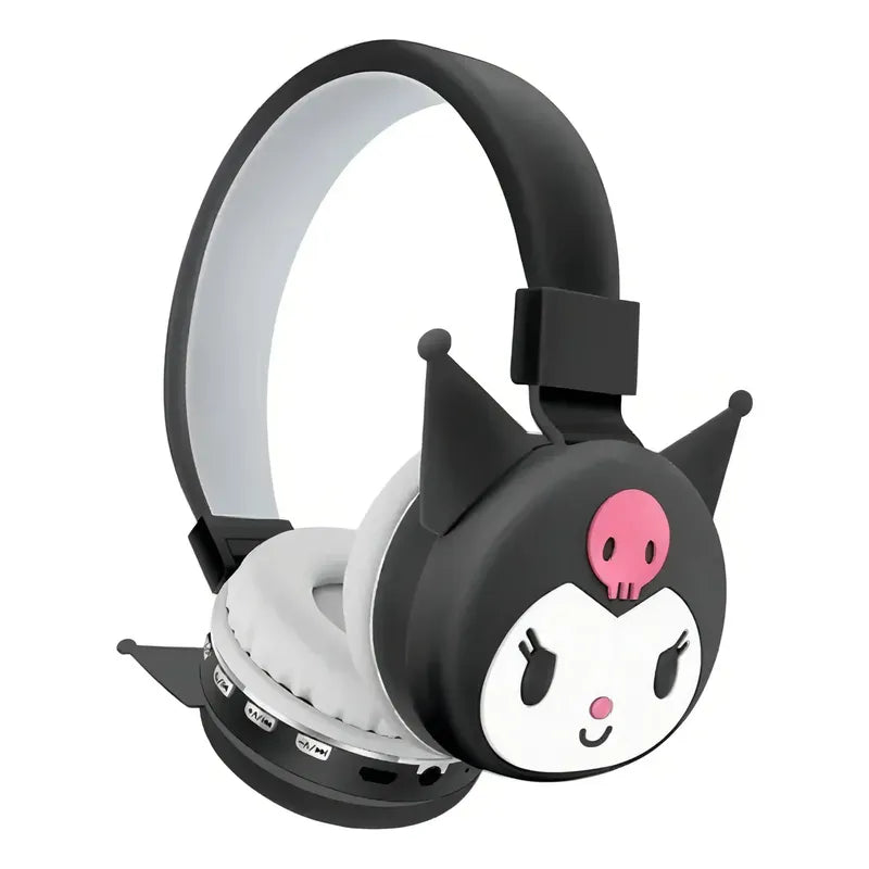 Audífonos Diadema Diferentes Personajes Bluetooth Ajustables Color Kuromi Negro
