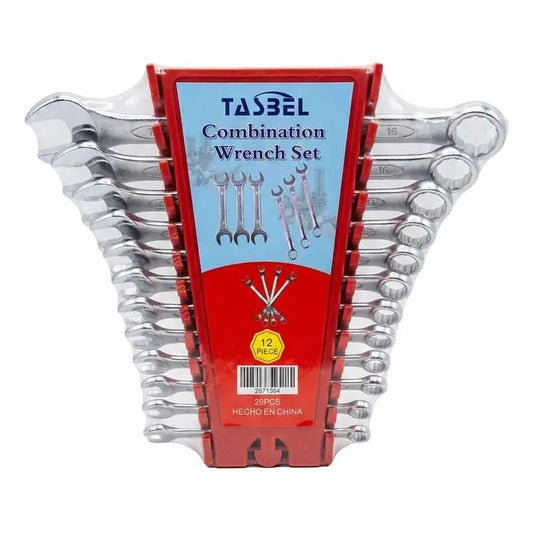 Set 12 Llaves Punta Corona 6 7 8 9 10 11 12 13 14 17 19 24mm Plateado