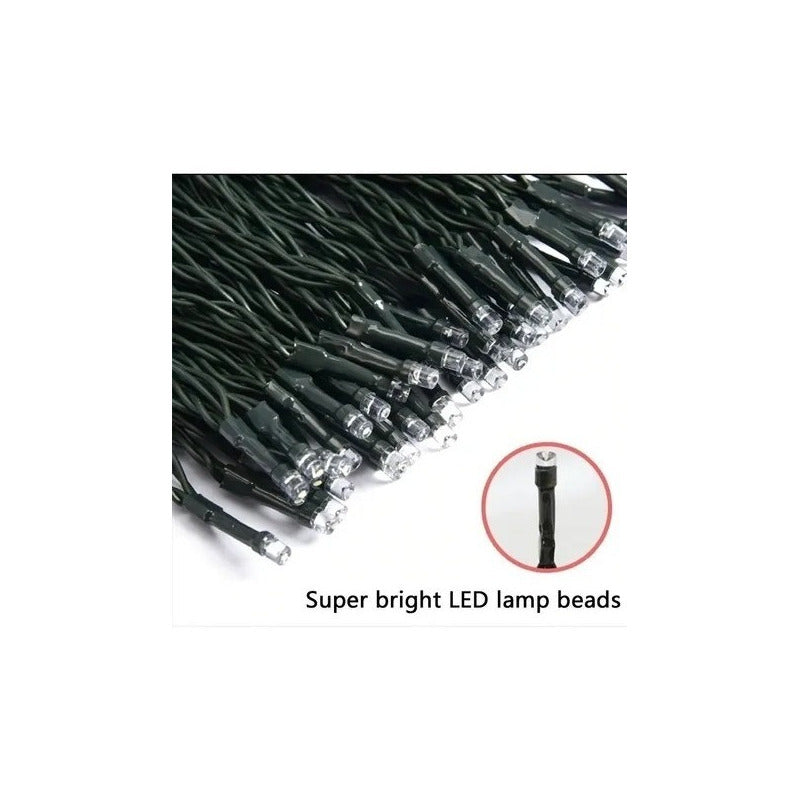 Luces Led Solar Qatar Shop Multicolor 100 Luces Guirnalda 10m Ip65