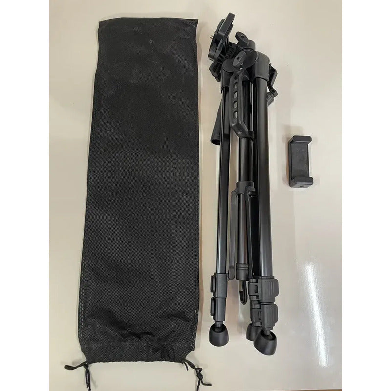 Tripode De Camara Profesional Nivel Burbuja Estuche Cabezal Negro