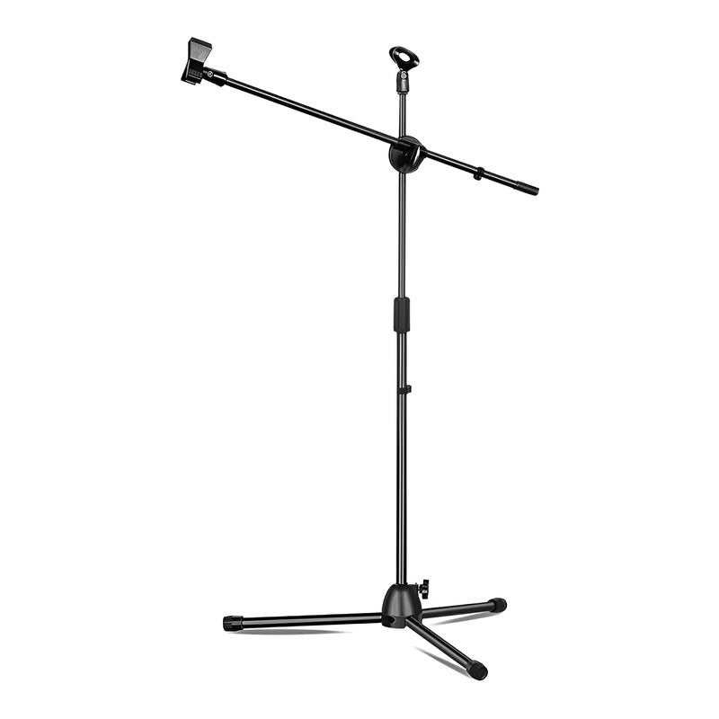 Soporte Pedestal De Micrófono Con Boom Metálico / Atril Negro