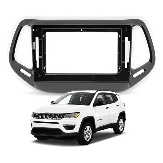 Bisel Adaptador Radio Android 10 Pulgadas Jeep Compass +2017 Negro