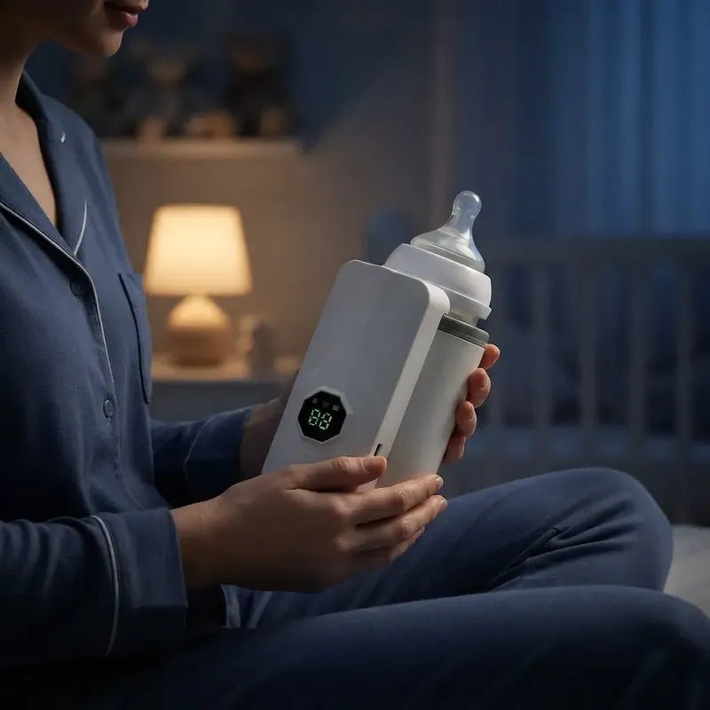 Calienta Biberones Portátil De Viaje Inalámbrico Para Bebé Blanco
