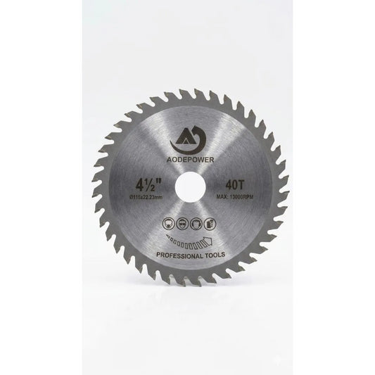 Pack X3 Disco Corte Sierra 40 Dientes Para Madera 4,5 PuLG Plateado