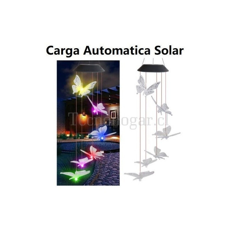 Lampara Terraza Jardín Luz Colgante Led Solar Exterior