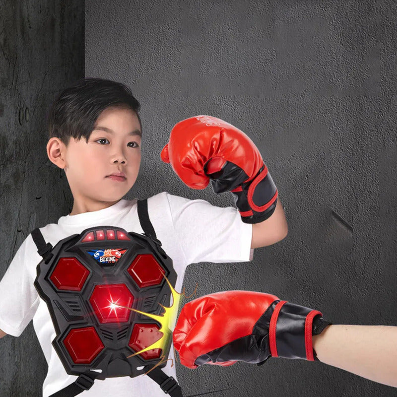 Máquina Boxeo Para Niños Música Bluetooth Set Boxeo Infantil Negro Infantil