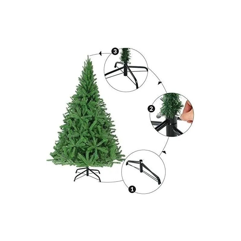 Árbol Navidad Con Base + 6 Luces Led Multicolor, Fria,calida