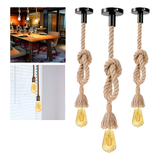 Pack X10 Soga Colgante Decorativa Con Bombillas Vintage Marrón