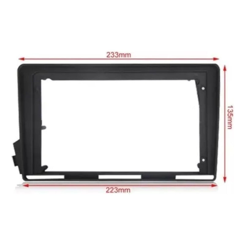 Bisel De 9 Pulgadas Para Ssanyong Actyon Y Kiron Negro