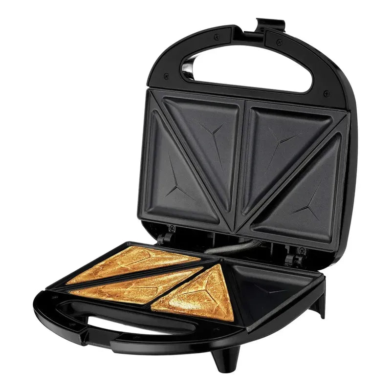 Sandwichera Eléctrica Triangular Doble Tostadora 1200w Negro