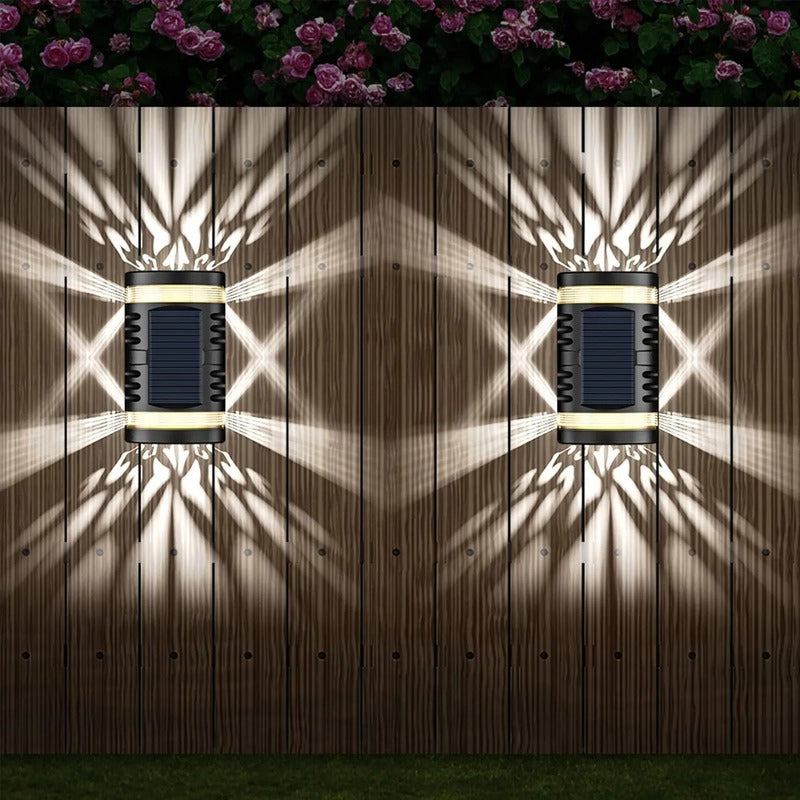Aplique Solar Exterior Luz Jardin Grande Resiste Lluvia