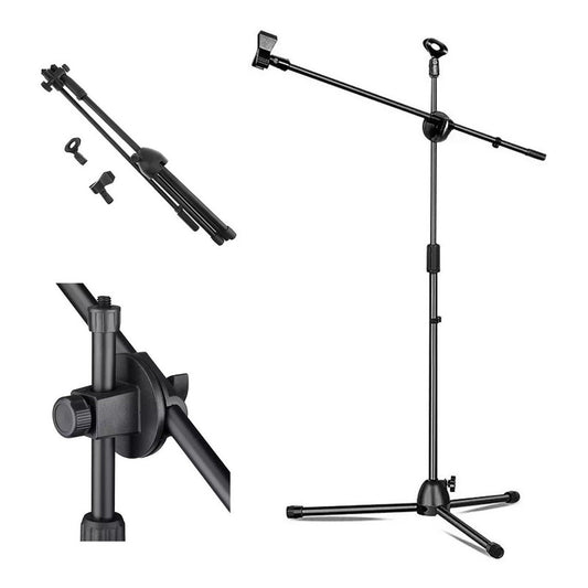 Soporte Para Micrófono Atril Con Boom Profesional Pedestal