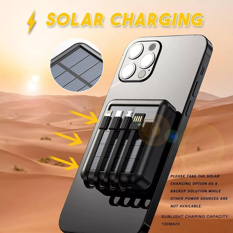 Bateria Portatil Externa 20.000 Mah 2 Usb Solar Powerbank