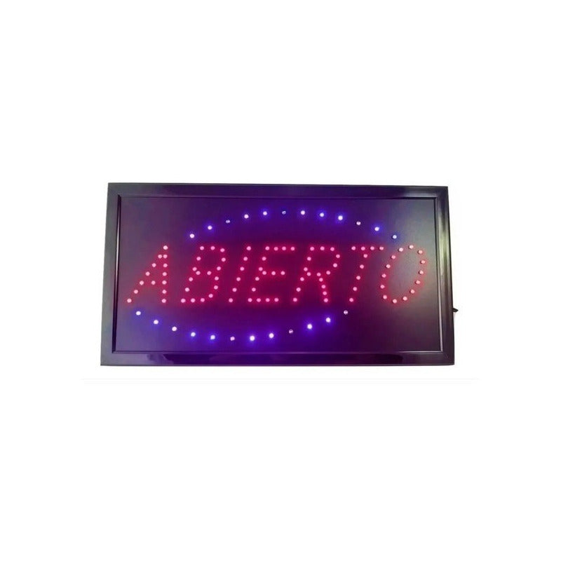 Letrero Led Signs Luminoso Aviso - Abierto