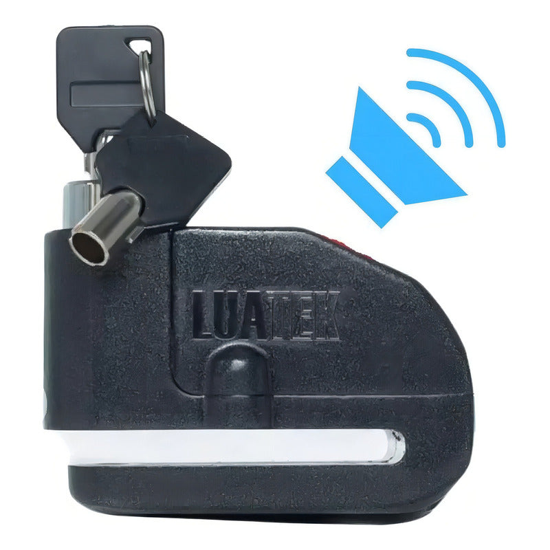 Candado Sml Con Alarma De Sonido Y Freno De Disco Para Moto Negro