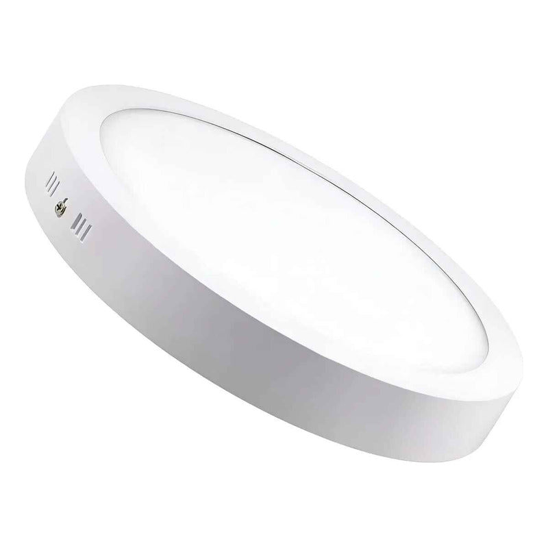 Pack X2 Panel Led Sobrepuesto 18w Foco Plafon Redondo Cuadra Redondo Calido
