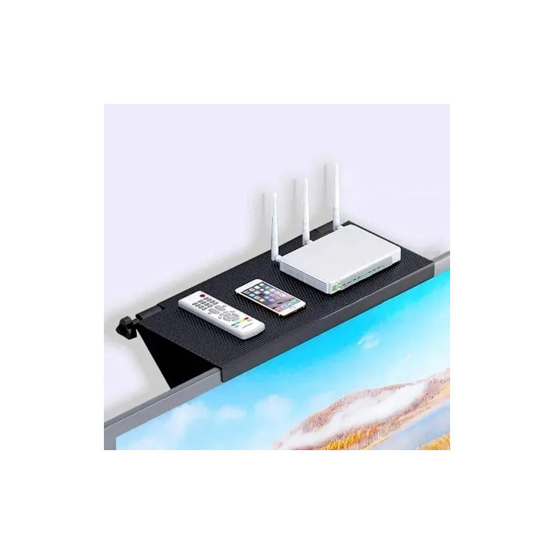Soporte Repisa Plegable Para Decodificador Parte Superior Tv Negro
