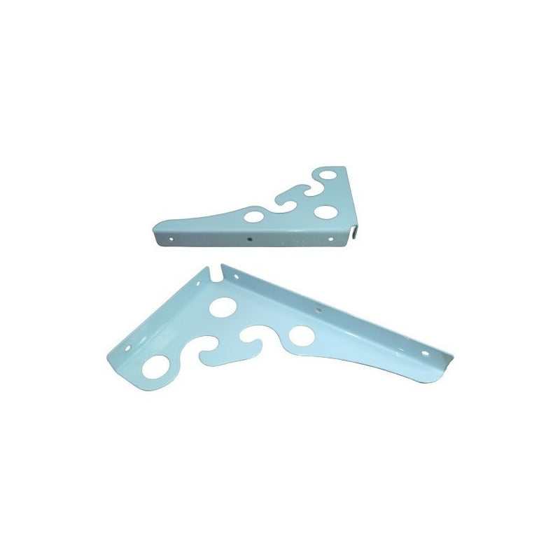 2 Soportes Ángulos Triangulares De Metal Resistente Colgador Blanco