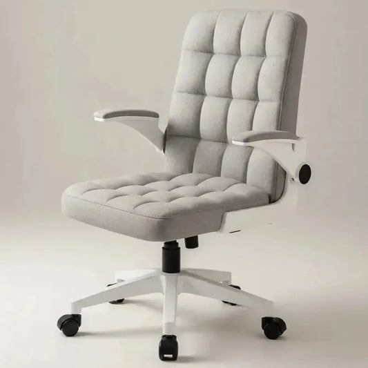 Silla Oficina Ejecutiva Ergonómica Con Apoyabrazos Ajustable Gris Algodón