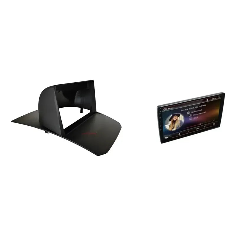 Kit Multimedia: Bisel Adaptador Radio 9pul Ford Fiesta 2009-2014 Negro + Pantalla Táctil 9pul Gps