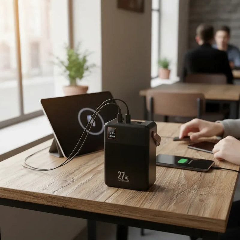 Power Bank Banco De Energía Alta Capacidad 80000mah Linterna Negro