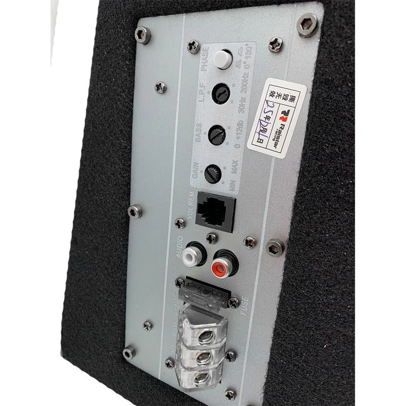 Subwoofer Doble Amplificado 10 Pulgadas Raistar Negro