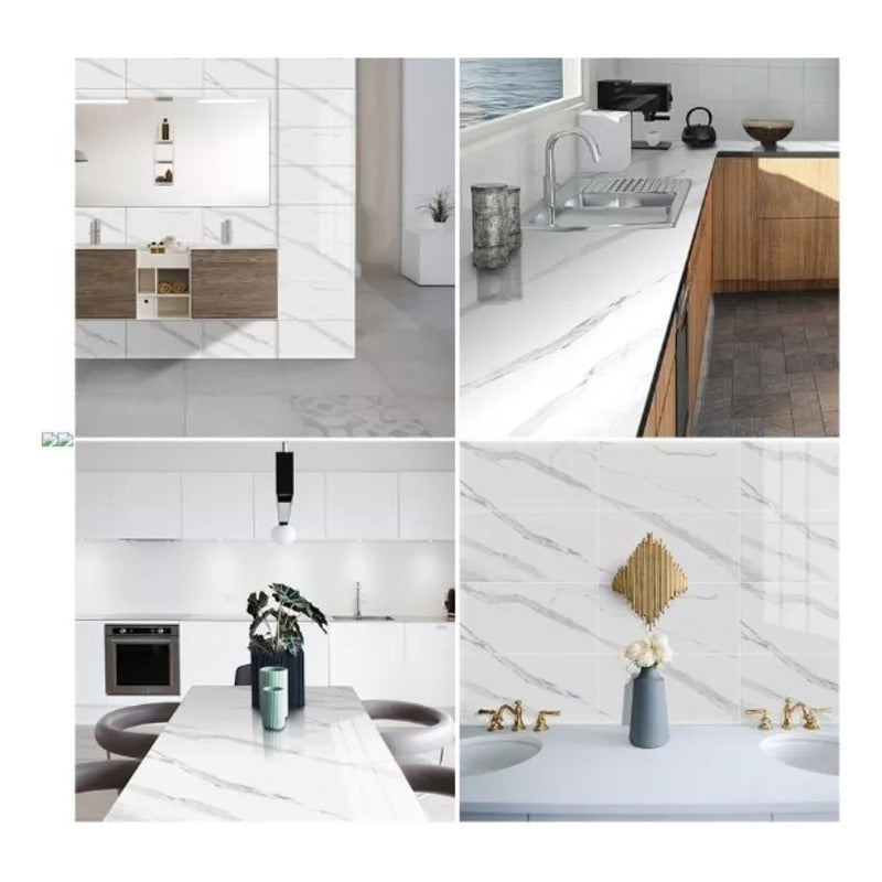Pack X10 Laminas De Pared Marmoleada Autoadhesiva Lujo Mural