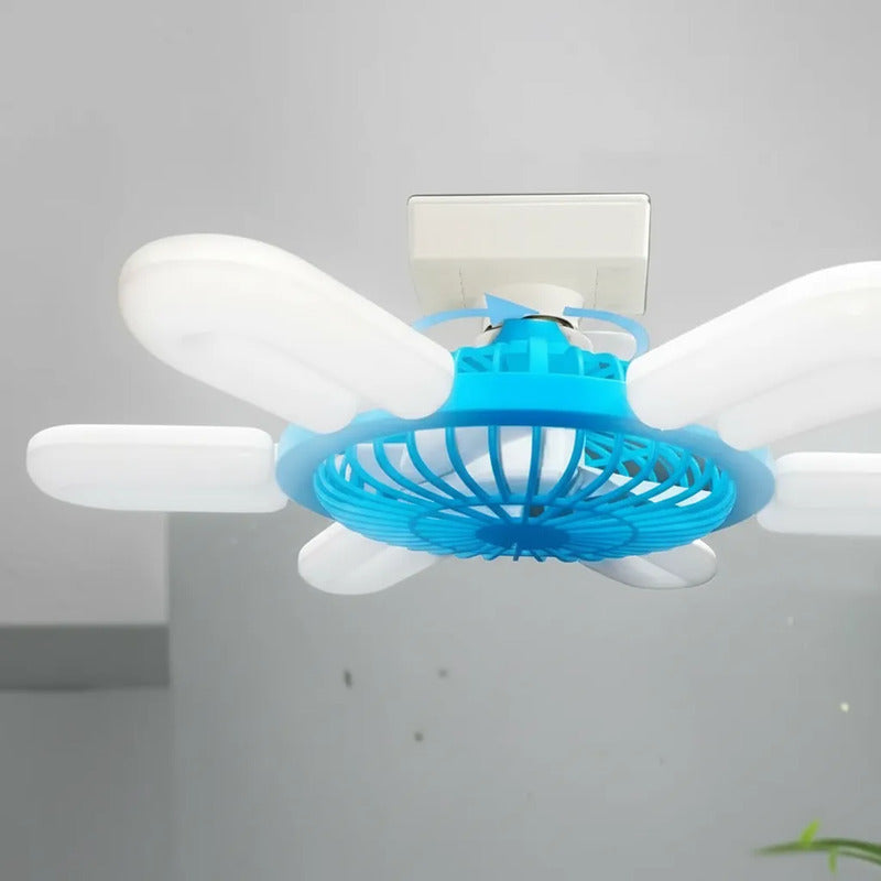 Ventilador De Techo Con Ampolleta Y Control Remoto 24 Cm 50/60hz Blanco Plástico 3