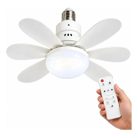 Ventilador Techo Luz Led 40w Eoland Control Remoto E27 Blanc 52 Cm Blanco 6