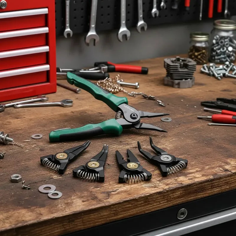 Set De Alicates 5 En 1 Con Estuche Electricista Retenes