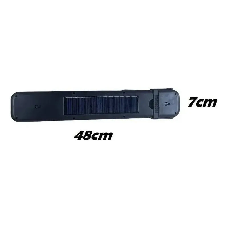 Lámpara Luz Solar De Emergencia Recargable 48 Led Foco Usb C Color Negro