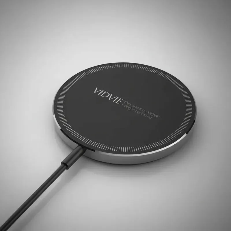 Cargador Inalámbrico Compatible Android Y Ios Vidvie 15w Negro
