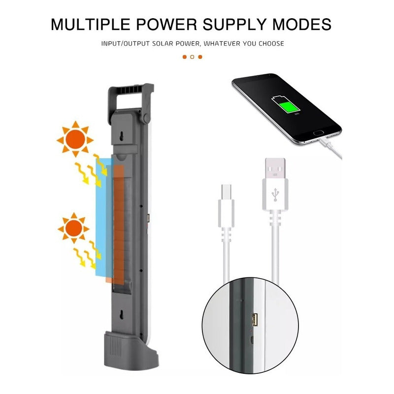 Lámpara Emergencia Solar Luz Led Luz Fria Y Calida