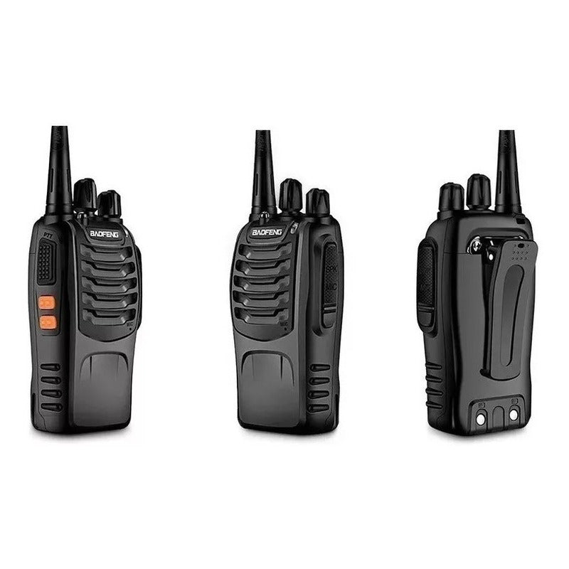 2 Radio Transmisor Walkie Talkie Bf-888s Baofeng Woki Toki - Negro - 400-470 Mhz