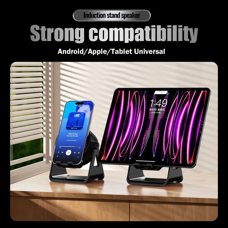 Altavoz Bluetooth Inducción Automática Altavoz Blanco Negro