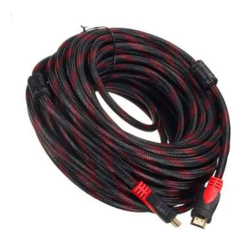 Cable 10 Mts Hdmi 4k Alta Velocidad Conector Bañado En Oro