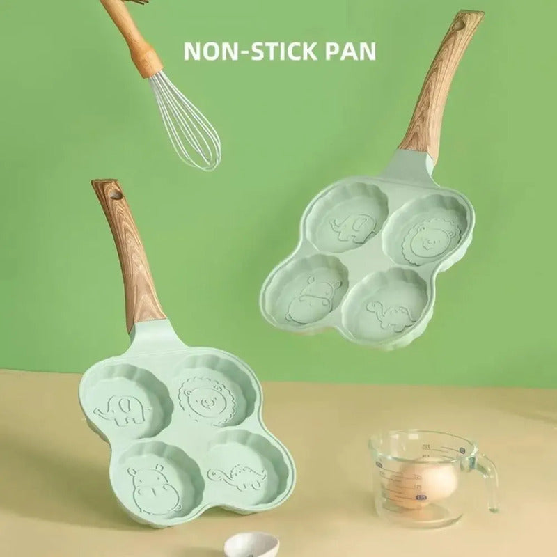 Sartén Para Mini Panqueques Y Huevos 4 Porciones Animalitos
