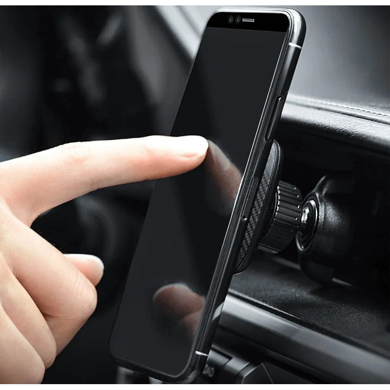 Soporte De Telefono Auto Magnético Imán Automóvil Original Negro