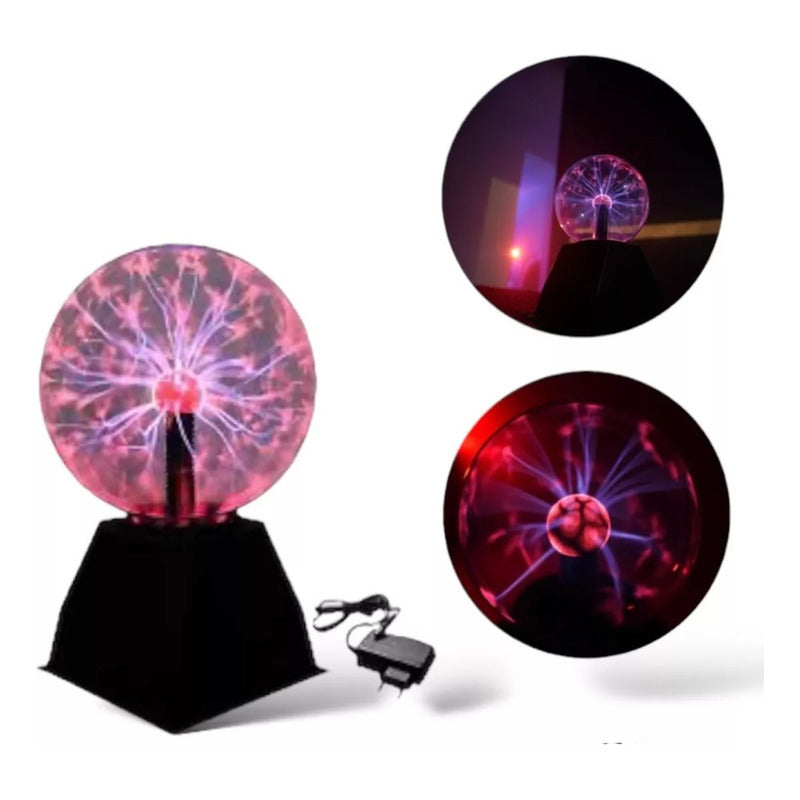 Lámpara Mesa Tesla Plasma Energia Tactil Bola Rayos Velador