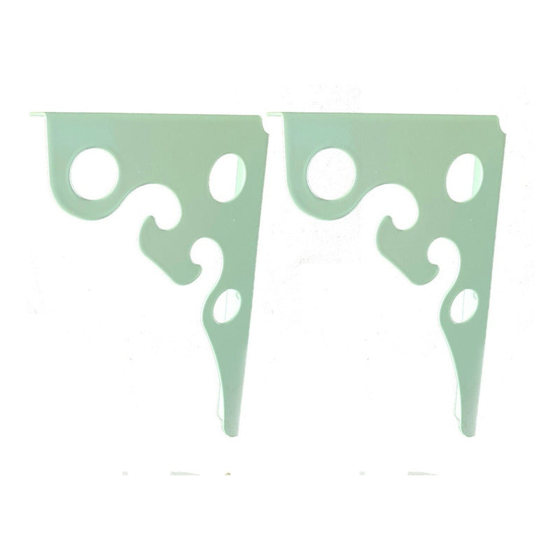 2 Soportes Ángulos Triangulares De Metal Resistente Colgador Blanco