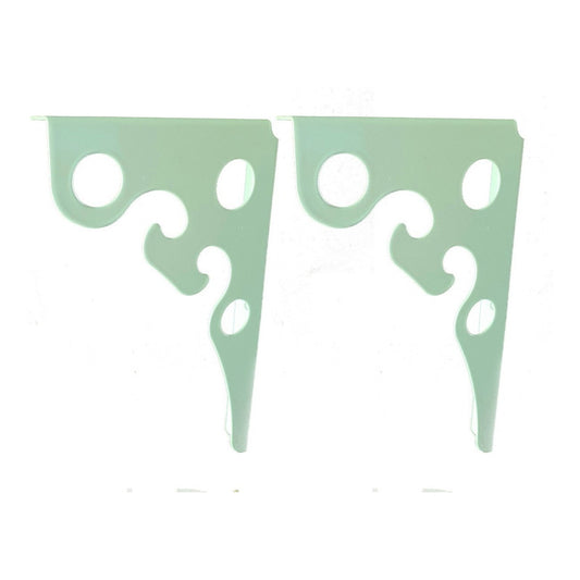 2 Soportes Ángulos Triangulares De Metal Resistente Colgador Blanco