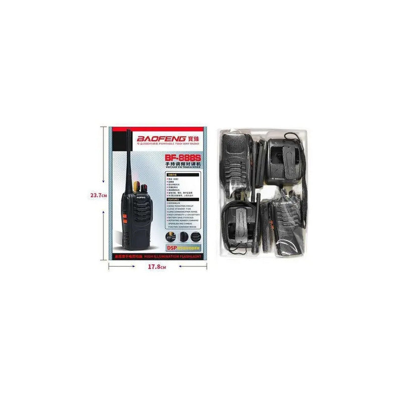 Baofeng Radio Transmisor 2 Vías Bf-888s Negro Uhf