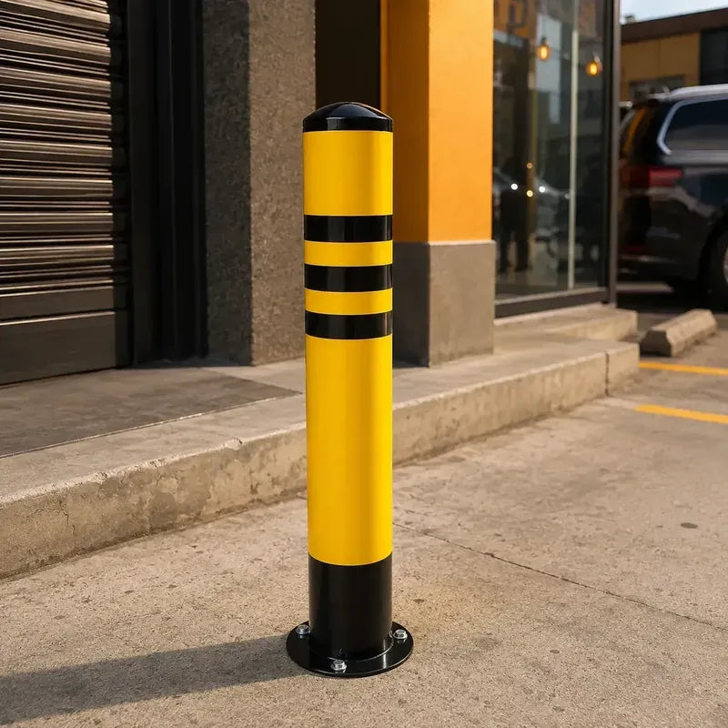 Bolardo Seguridad Poste Tubo Estacionamiento Banda Reflectiv Amarillo