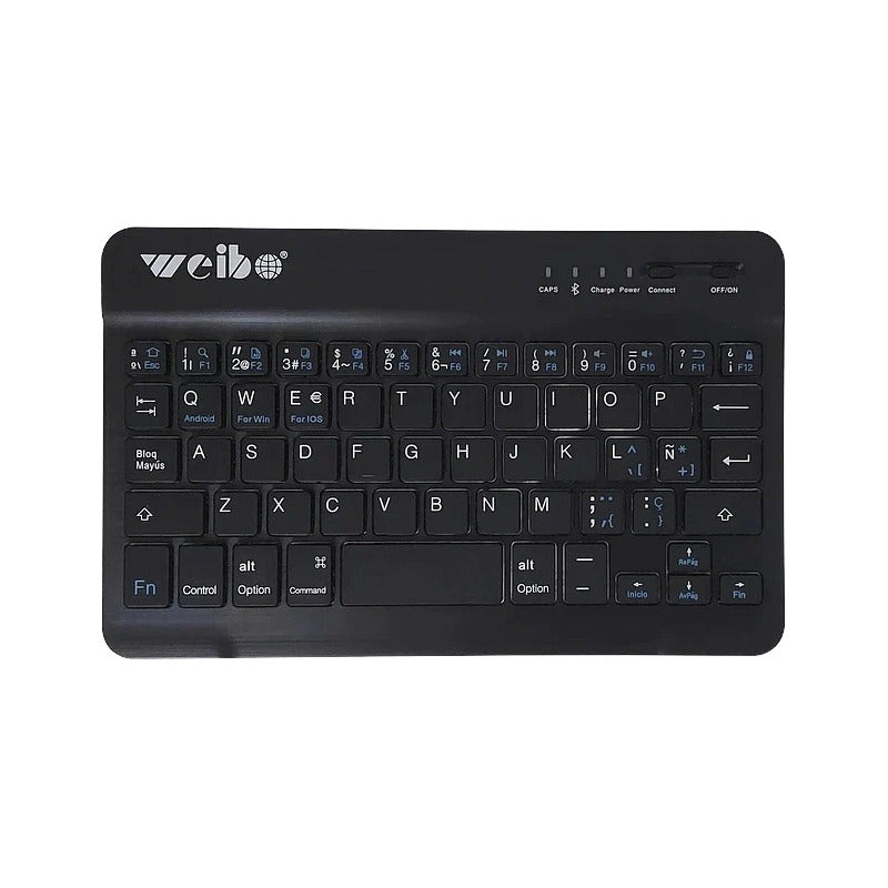 Mini Teclado Slim Inalámbrico Bluetooth Telefono Tablet Pc Negro