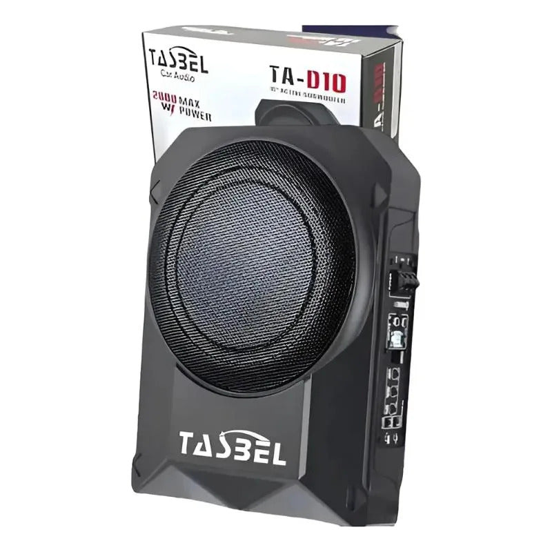 Subwoofer Tasbel 2800w Parlante Amplificado Rectangular Auto Negro